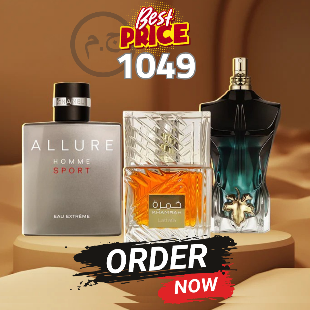 100 عطر خمرة ٤٠ مل+ عطر جان بول 100+ عطر الور هوم سبورت