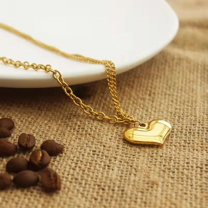طقم سلسله وانسيال القلب استانلس بيور #عيار316