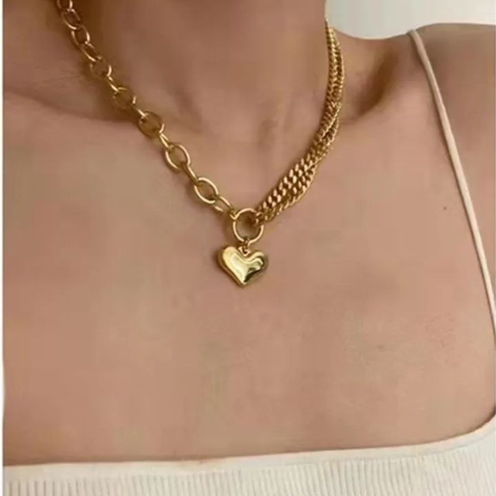 طقم سلسله وانسيال القلب استانلس بيور #عيار316