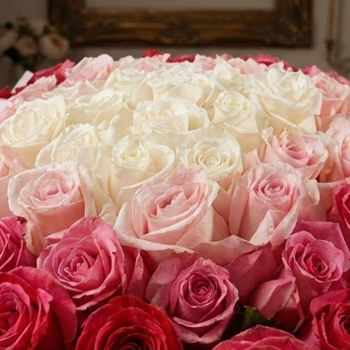 باقة الجوري السيمفوني الأنيق