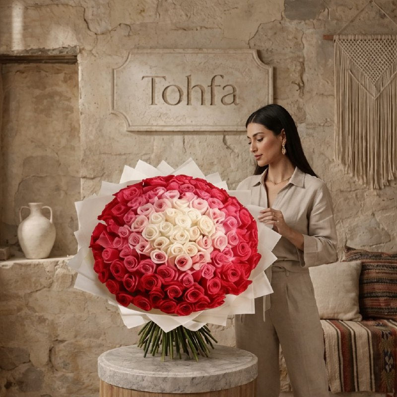 باقة الجوري السيمفوني الأنيق