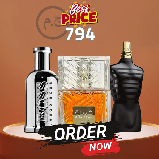 عطر خمرة 100مل + عطر بوس 100مل + عطر جان بول 100مل