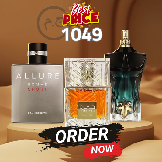 100 عطر خمرة ٤٠ مل+ عطر جان بول 100+ عطر الور هوم سبورت