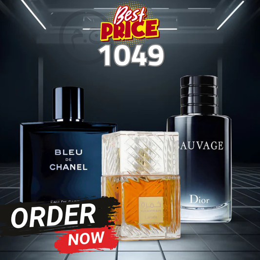 عرض سوفاج ٣٠ مل + بلو دو شانيل ٥٠ مل + خمرة ٤٠ مل