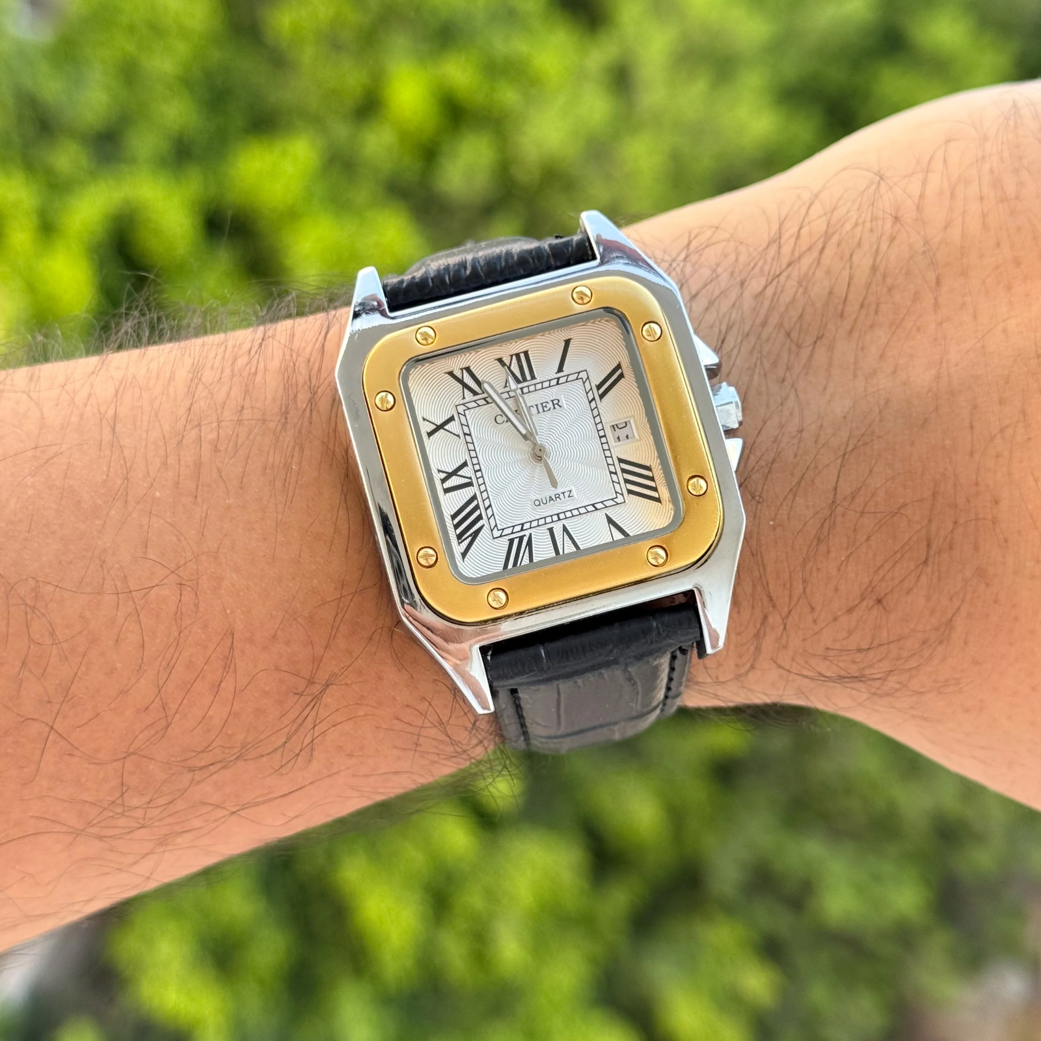 Cartier santos leather