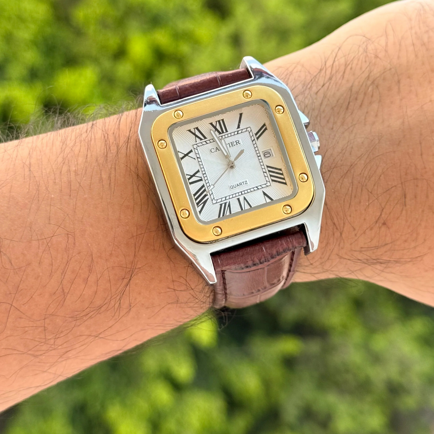 Cartier santos leather