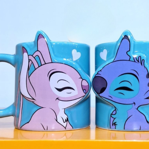 Set OF Ceramic Mug Couples-3 D Stitch