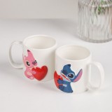 Cartoon Stitch 3D Couple Porcelain Mug (Set of 2) 300 ML