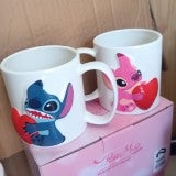 Cartoon Stitch 3D Couple Porcelain Mug (Set of 2) 300 ML