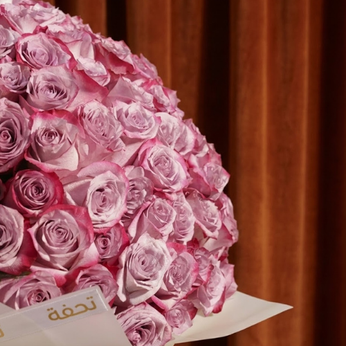 باقة جوري بنفسجي مبهرة | 250 زهرة