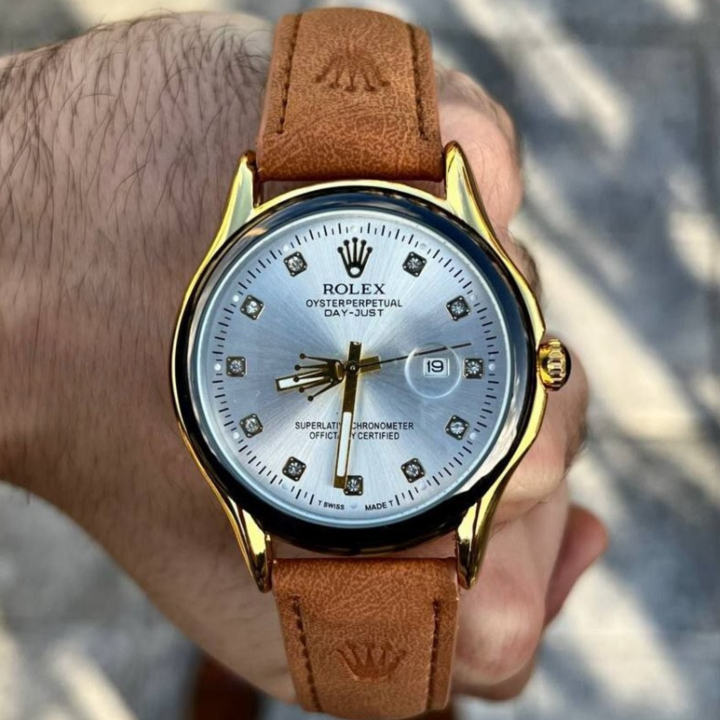 رولكس _ROLEX جلد 