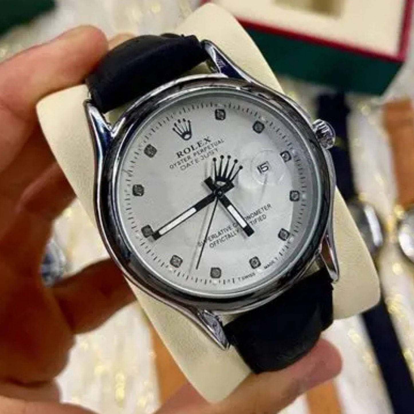 رولكس _ROLEX جلد 