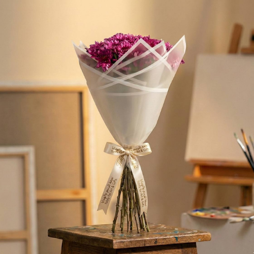 باقة أقحوان بنفسجي ساطعة