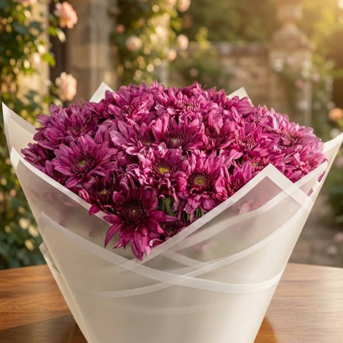 باقة أقحوان بنفسجي ساطعة