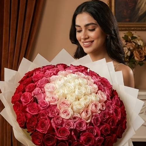 باقة الجوري السيمفوني الأنيق