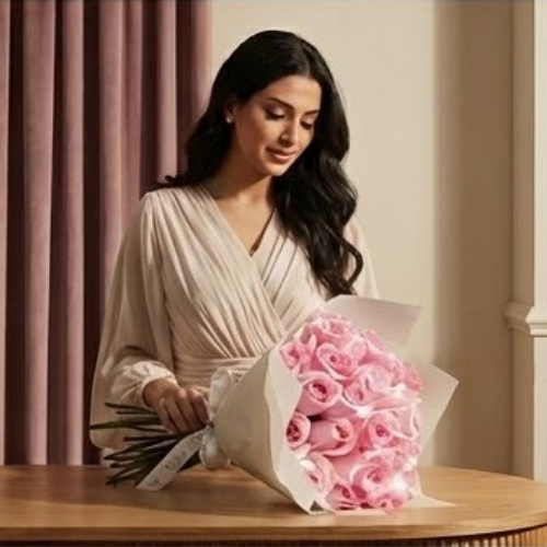 باقة جوري رقيقة | 25 زهرة