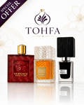 100  عطر خمرة ٤٠ مل+ عطر بلاك افغانو100مل+ عطر فيرزاتشي مل