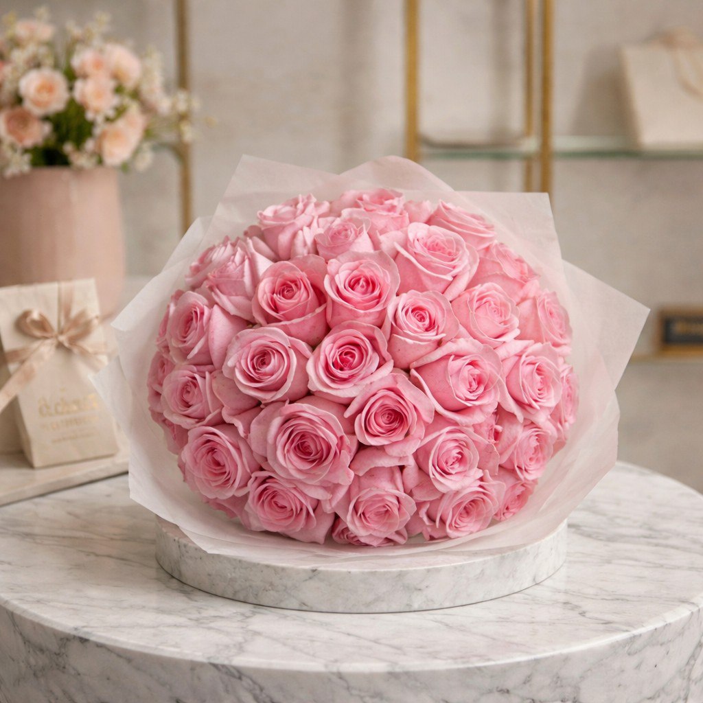 باقة البتلات الناعمة | 150 جوري