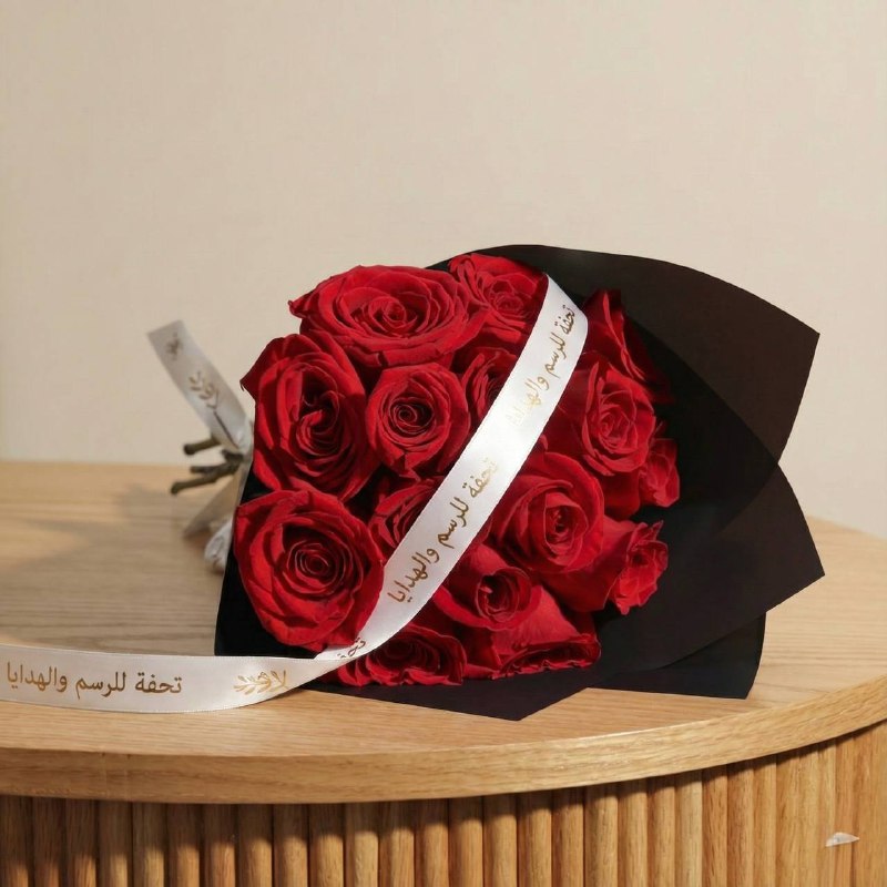 باقة عناق الجوري الأحمر | 15 زهرة