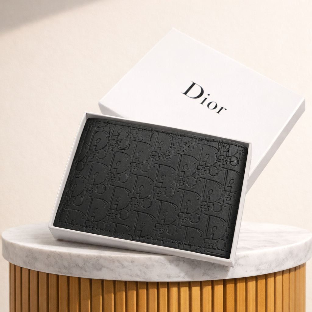 Gift box from Tohfa: Rolex watch (metal) + Sauvage perfume + Dior wallet + genuine leather belt + Tohfa blue box.