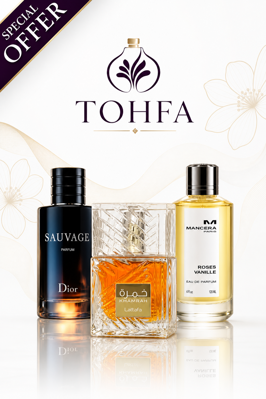 عطر مانسيرا روز فانيلا+ عطر خمرة ٤٠ مل+ عطر سوفاج